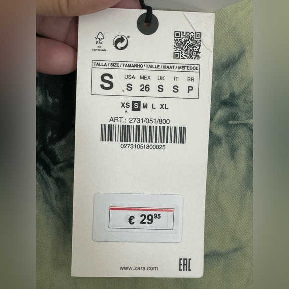 NWT ZARA BATIK TIE DYE TUNIC, TOP OR MINI DRESS. CASUAL AND VERSATILE. - Picture 5 of 10